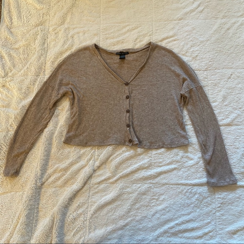 Button Down Knit Cardigan with Button Detail